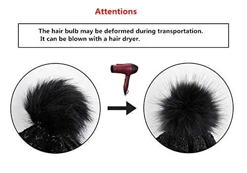 Mens and Womens Thicken and Fleece Lining Knit Beanie Hat Winter Hat Slouchy Warm Cap